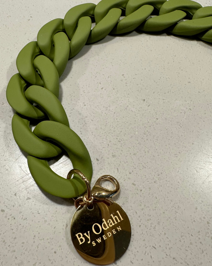 Armband grön matt kedja från By Odahl